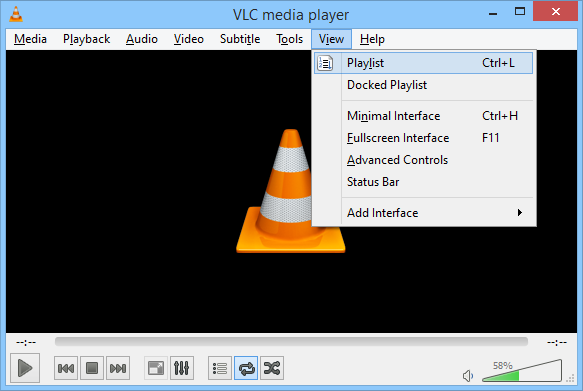 VLC View Menu